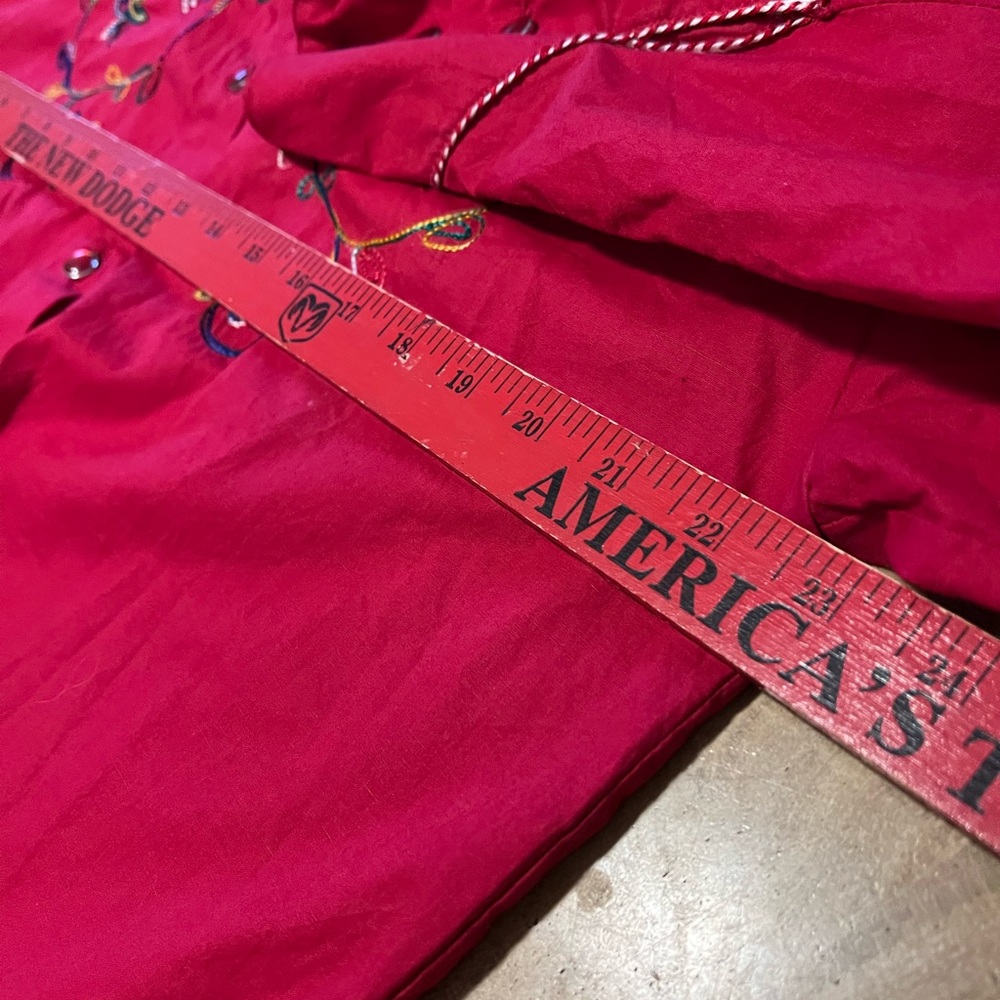 Vintage Cotton Express Embroidered Red Western Shirt Size Large Cowgirlcore NWT - Picture 11 of 13